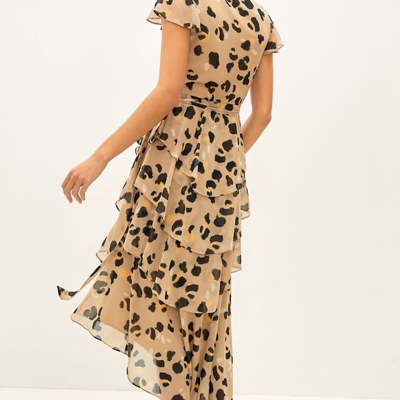 Anthropologie Hutch Lala Leopard Wrap Maxi Dress - Picture 3 of 10